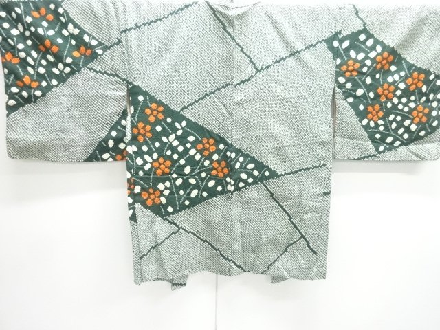 JAPANESE KIMONO / ANTIQUE HAORI / SILK / ALL SHIBORI / FLOWER